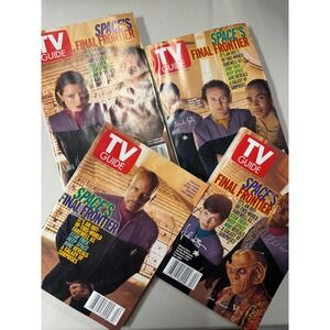 Lot 4 Star Trek Deep‎ Space Nine TV Guide May 1999 Complete Cover Set DS9 Final